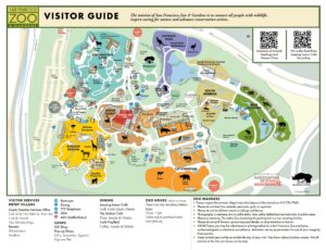 サンフランシスコ動物園の園内マップの画像です